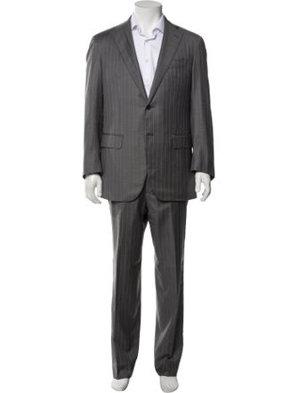 Barney's New York Wool Striped Two-Piece Suit