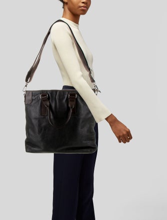 Barney's New York Leather Top Handle Bag