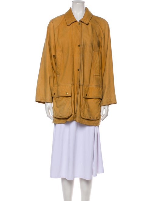 Barney's New York Leather Utility Jacket