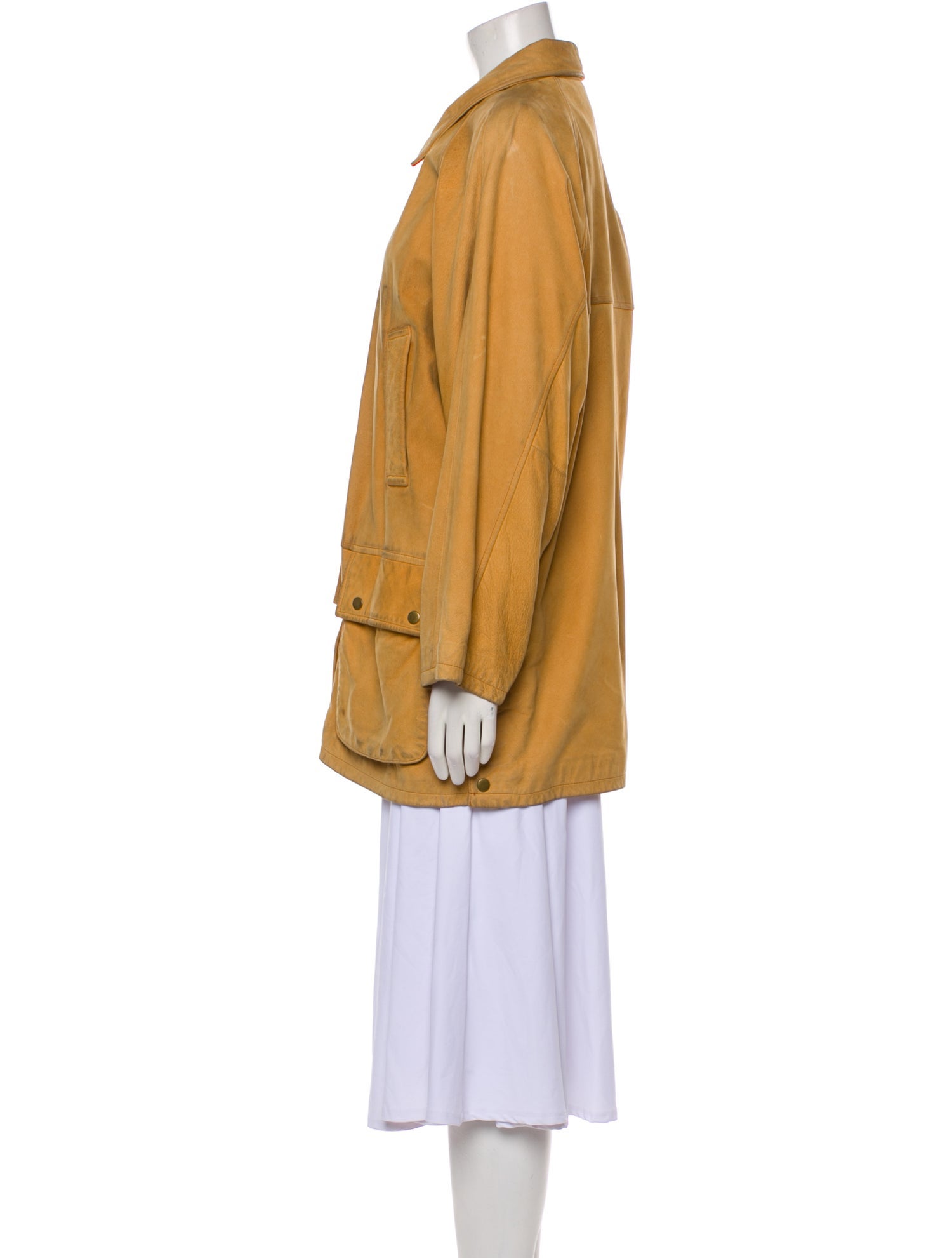 Barney's New York Leather Utility Jacket