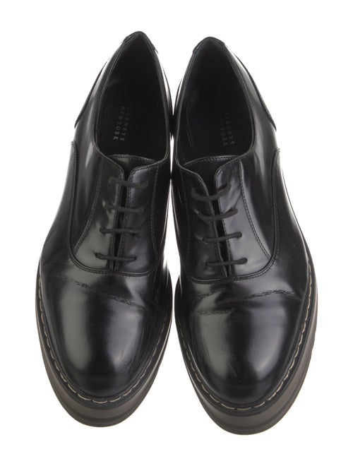 Barney's New York Leather Fringe Trim Accent Oxfords