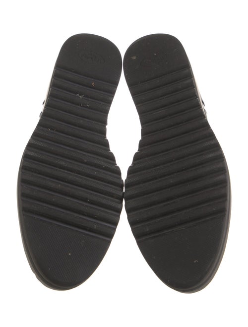 Barney's New York Leather Fringe Trim Accent Oxfords