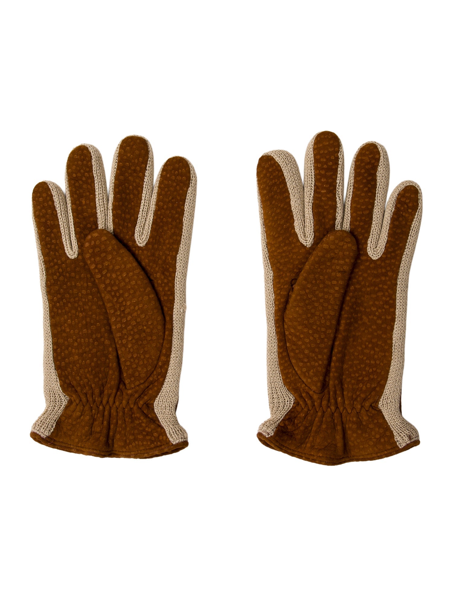 Barney's New York Vintage Leather Cashmere Winter gloves