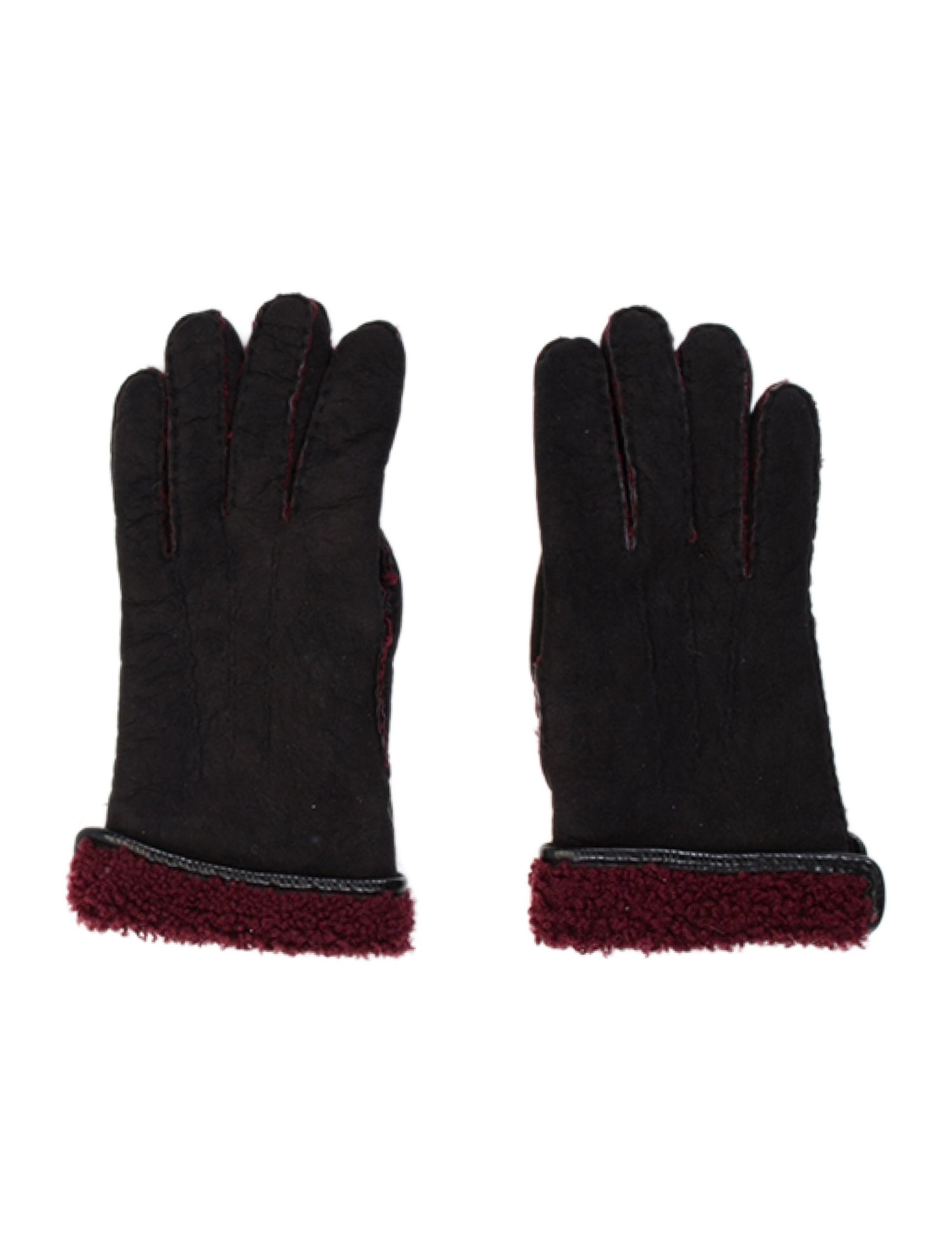 Barney's New York Vintage Suede Winter Gloves