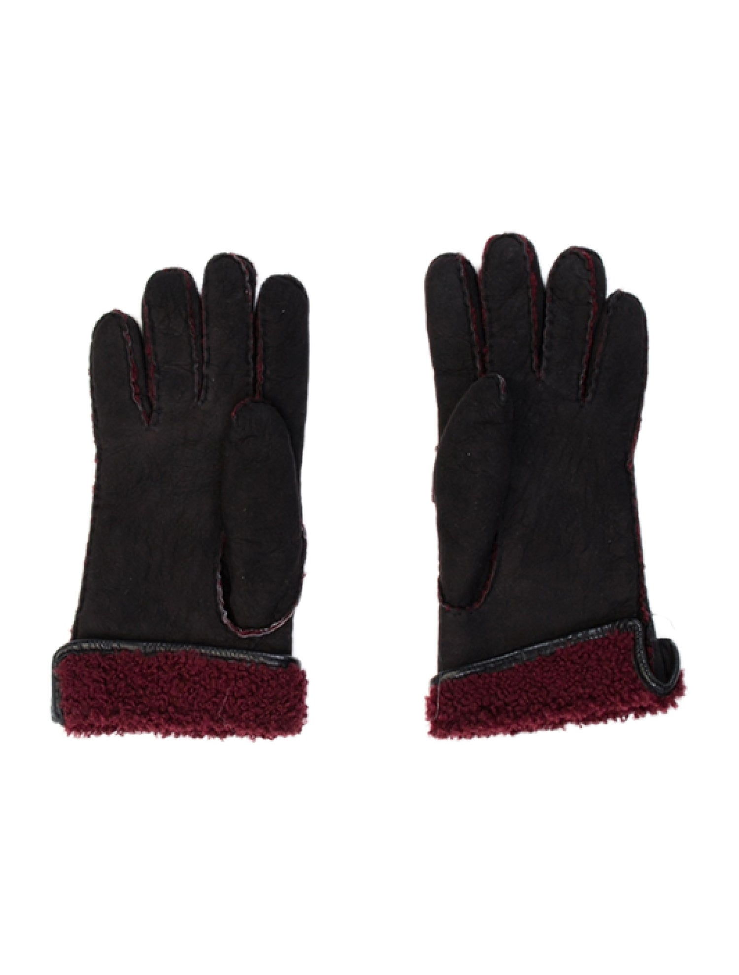 Barney's New York Vintage Suede Winter Gloves