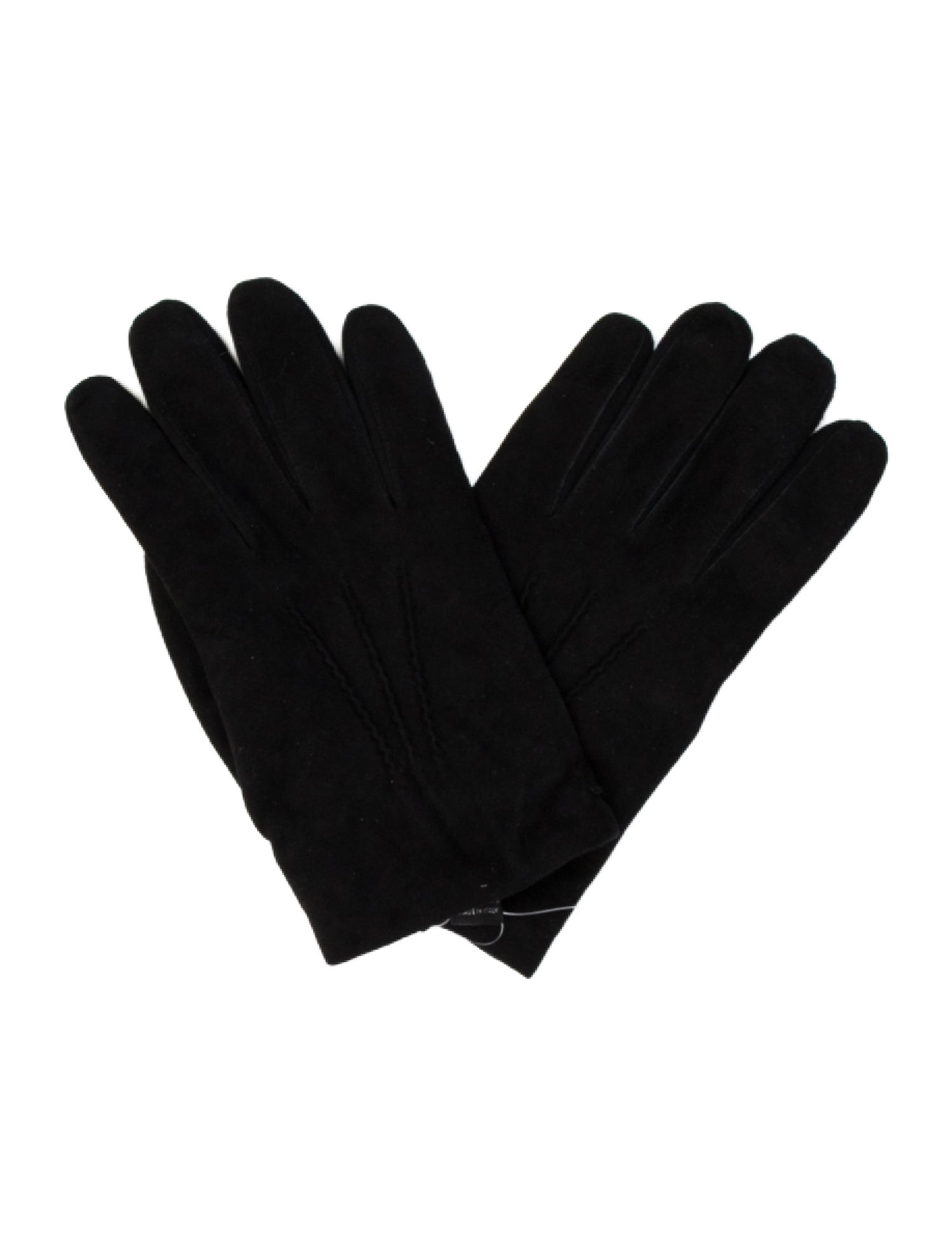 Barney's New York Vintage Suede Cashmere Winter Gloves