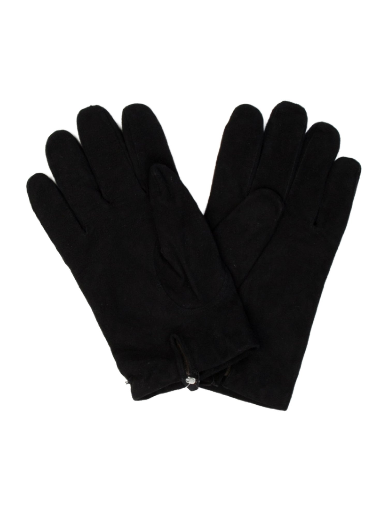 Barney's New York Vintage Suede Cashmere Winter Gloves