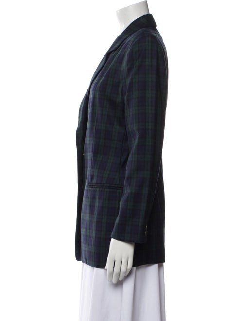 Barney's New York Plaid Print Blazer