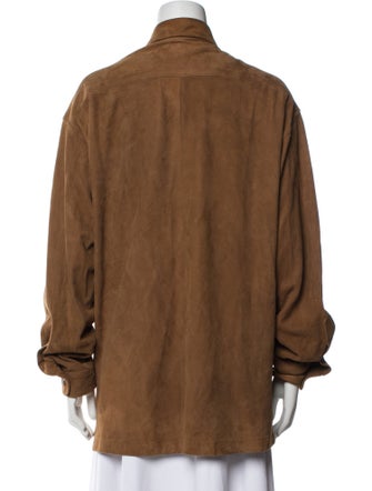 Barney's New York Leather Utility Jacket