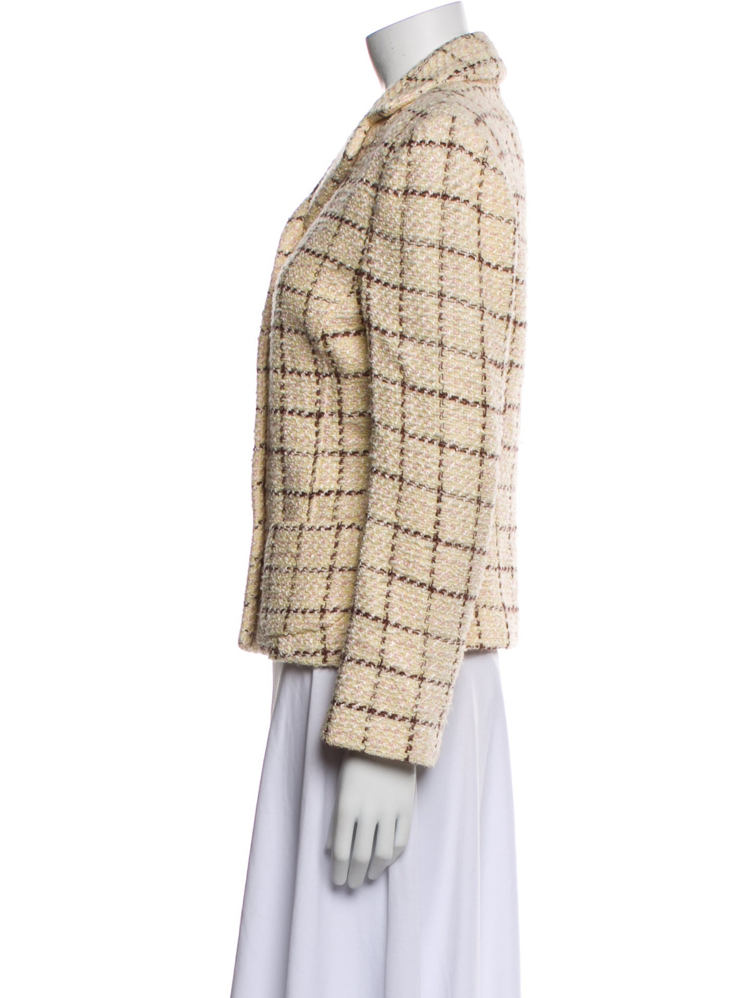 Barney's New York Tweed Pattern Blazer