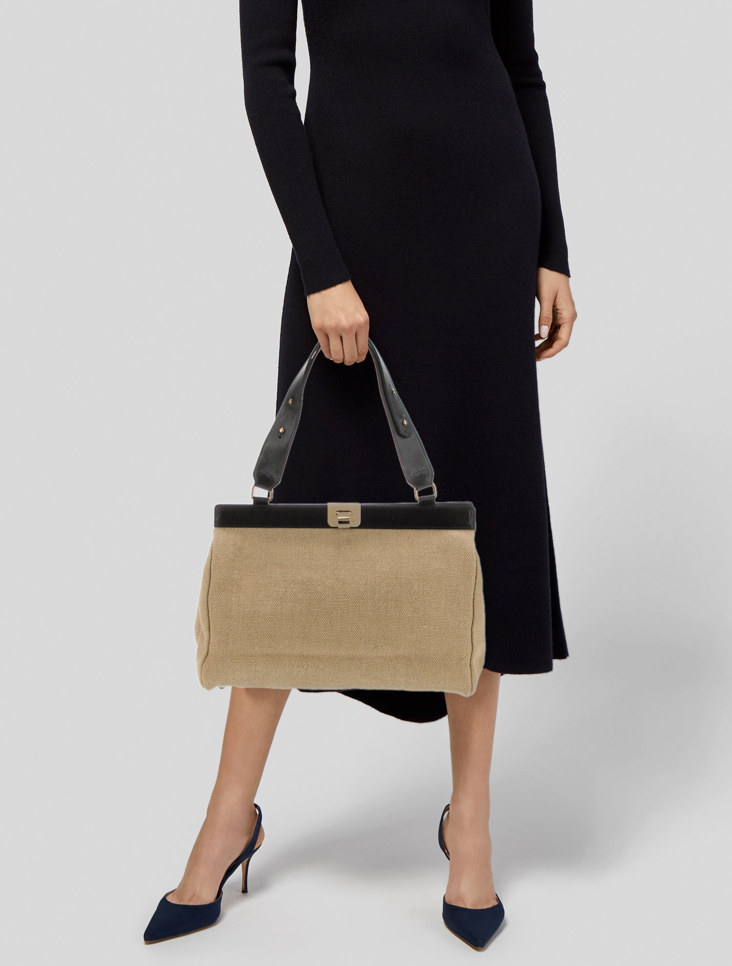 Barney's New York Canvas Shoulder Bag