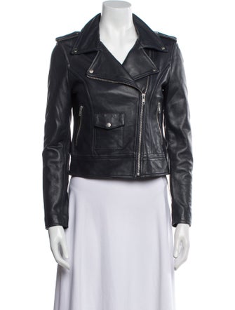Barney's New York Leather Biker Jacket