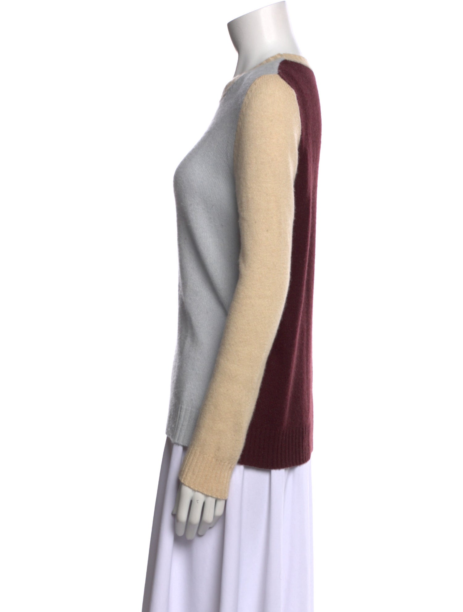 Barney's New York Cashmere Colorblock Pattern Sweater