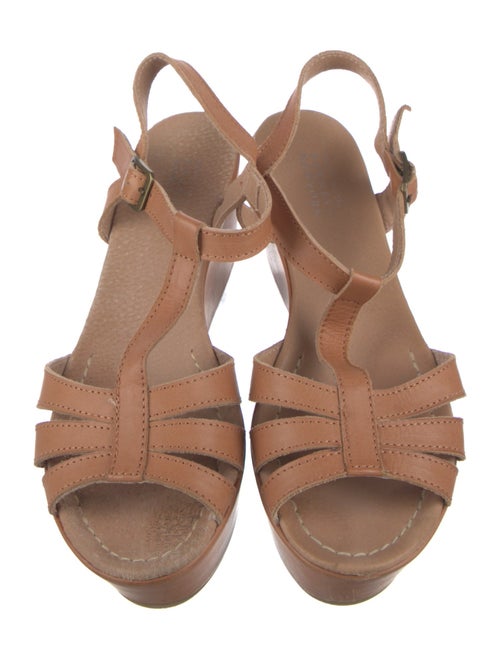 Barney's New York Leather T-Strap Sandals