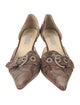 Barney's New York Snakeskin Animal Print D'Orsay Pumps