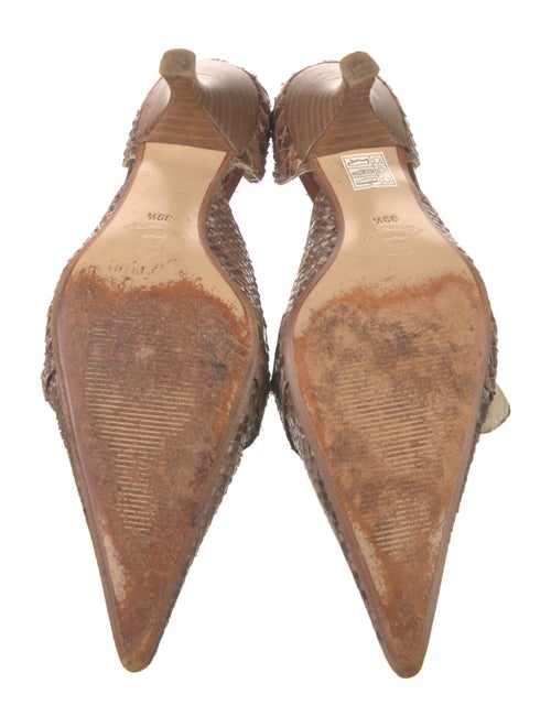 Barney's New York Snakeskin Animal Print D'Orsay Pumps