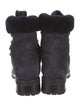 Barney's New York Suede Faux Fur Trim Combat Boots