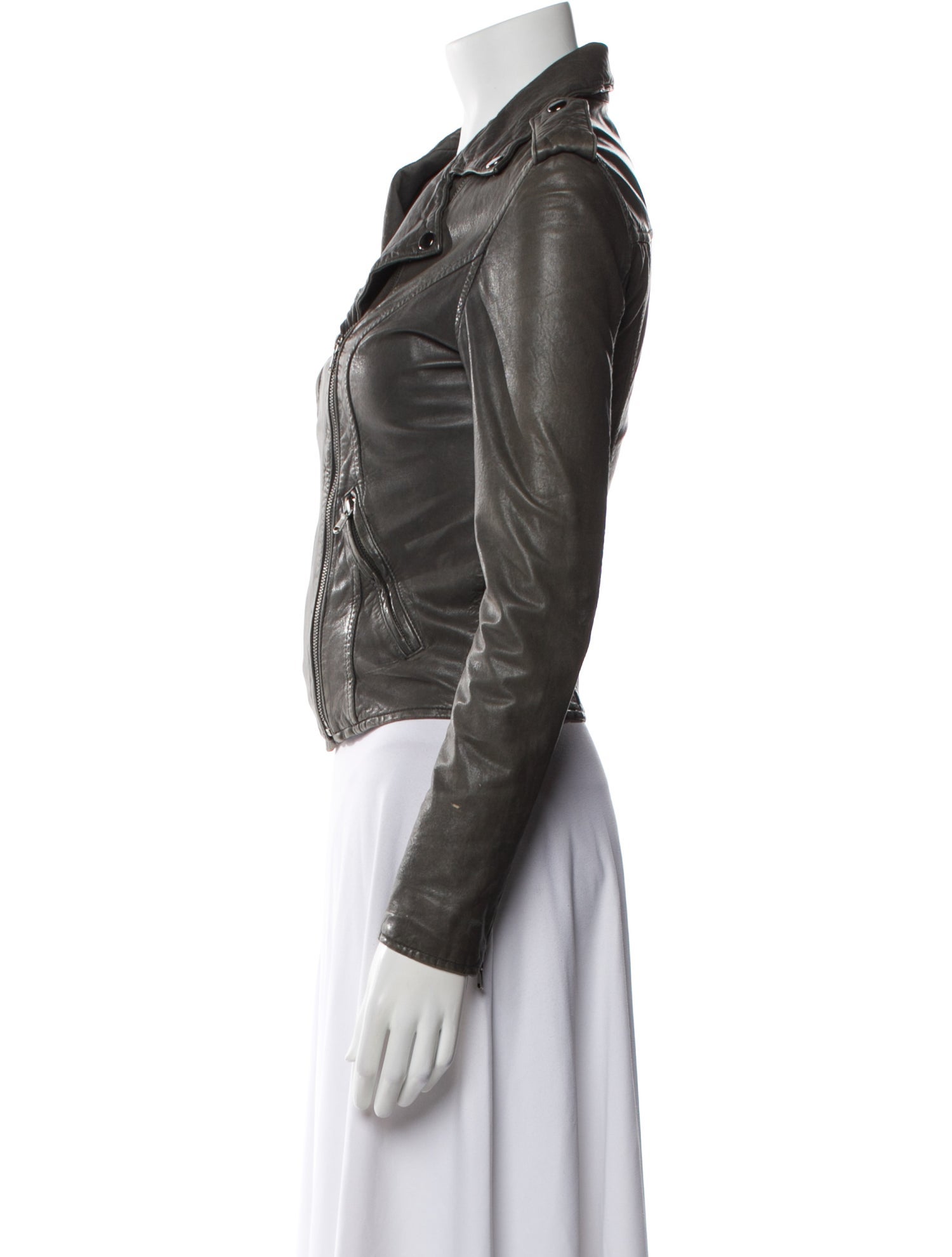 Barney's New York Lamb Leather Biker Jacket