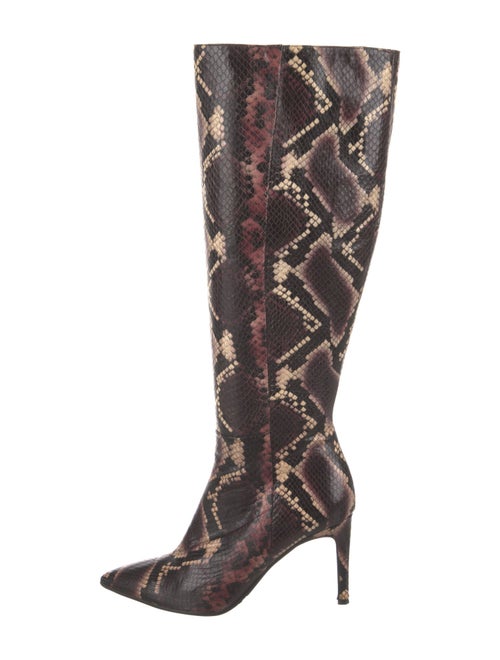 Barney's New York Leather Animal Print Boots