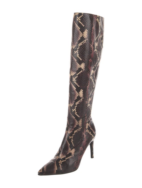 Barney's New York Leather Animal Print Boots