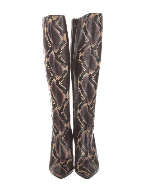 Barney's New York Leather Animal Print Boots