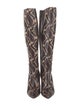 Barney's New York Leather Animal Print Boots