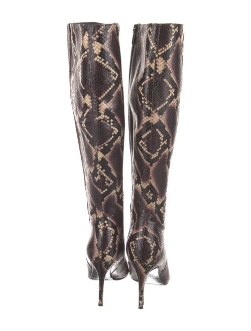 Barney's New York Leather Animal Print Boots