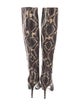 Barney's New York Leather Animal Print Boots
