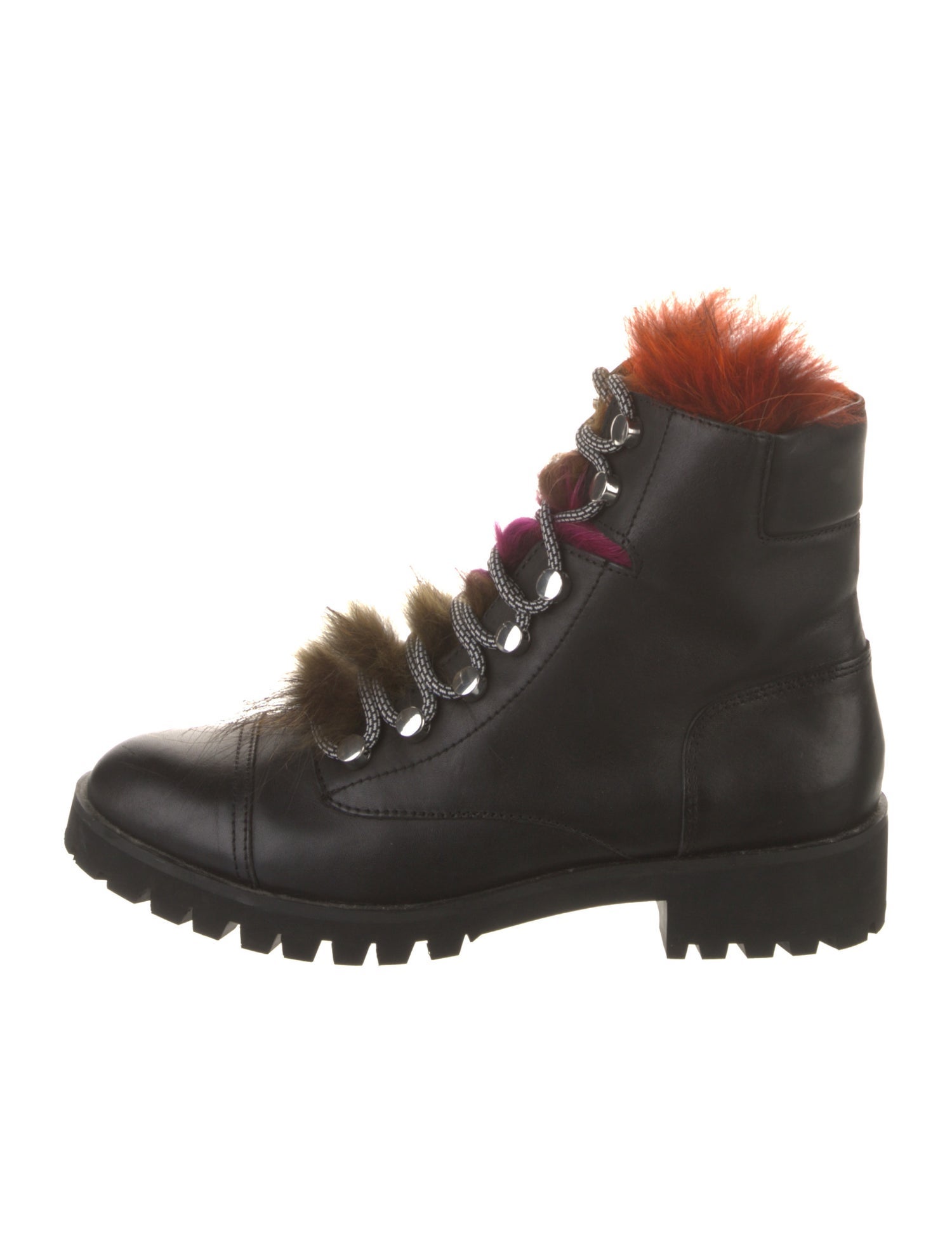Barney's New York Leather Combat Boots