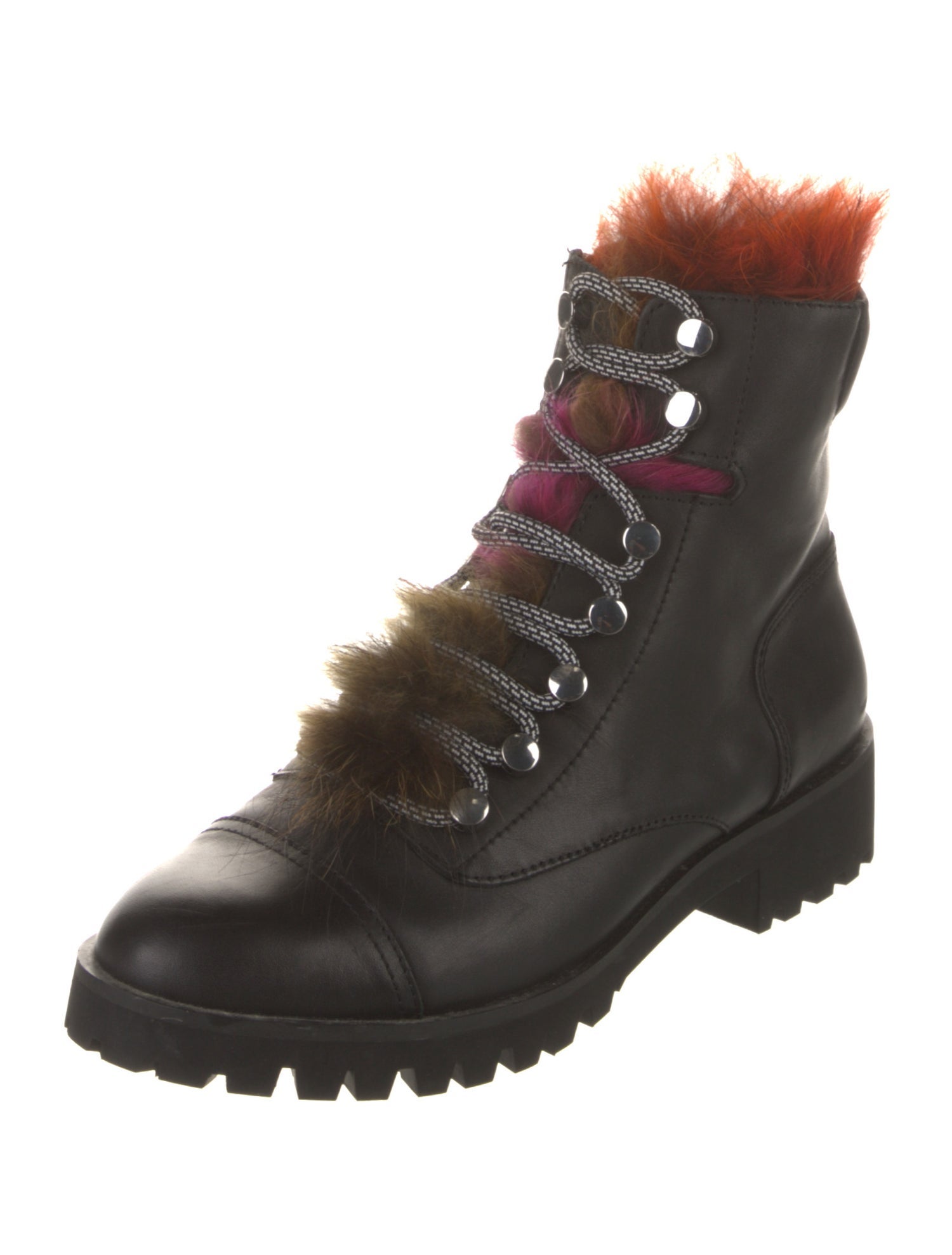 Barney's New York Leather Combat Boots