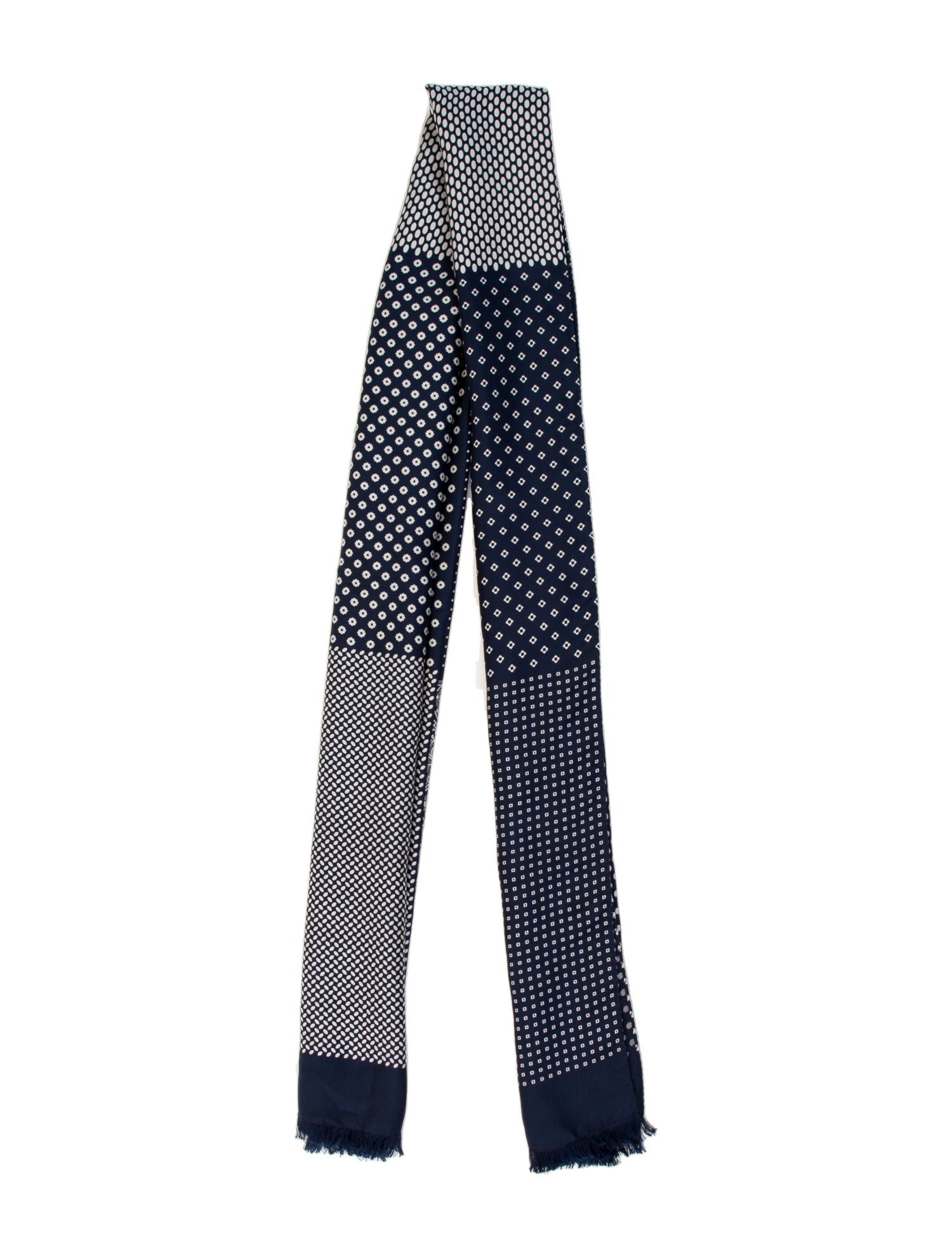 Barney's New York Silk Printed Scarf w/ Tags