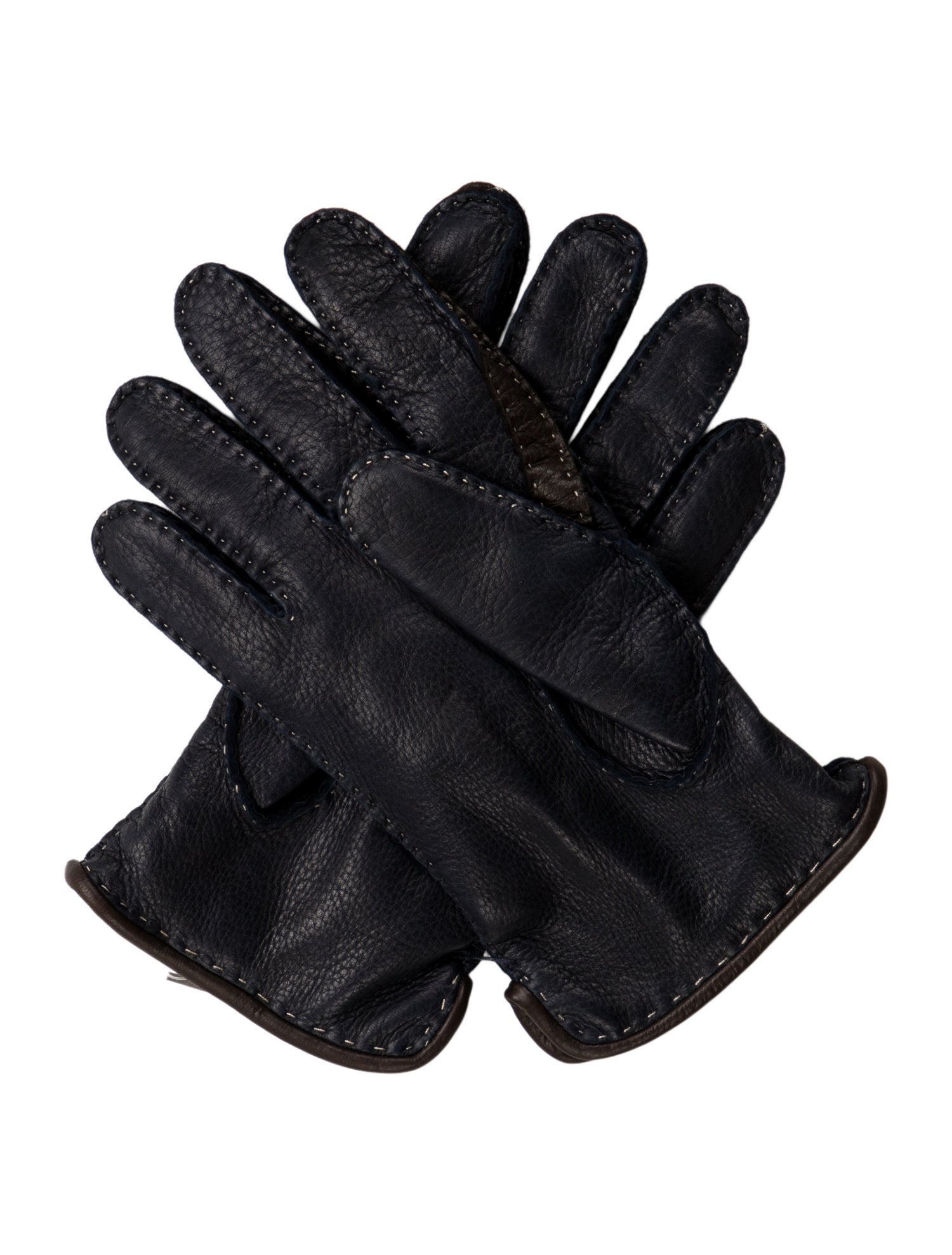 Barney's New York Cashmere Lined Deerskin Gloves w/Tags