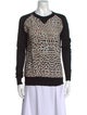 Barney's New York Animal Print Crew Neck Sweatshirt