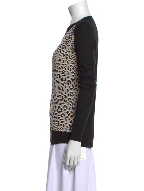 Barney's New York Animal Print Crew Neck Sweatshirt