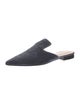 Barney's New York Velvet Grosgrain Trim Mules