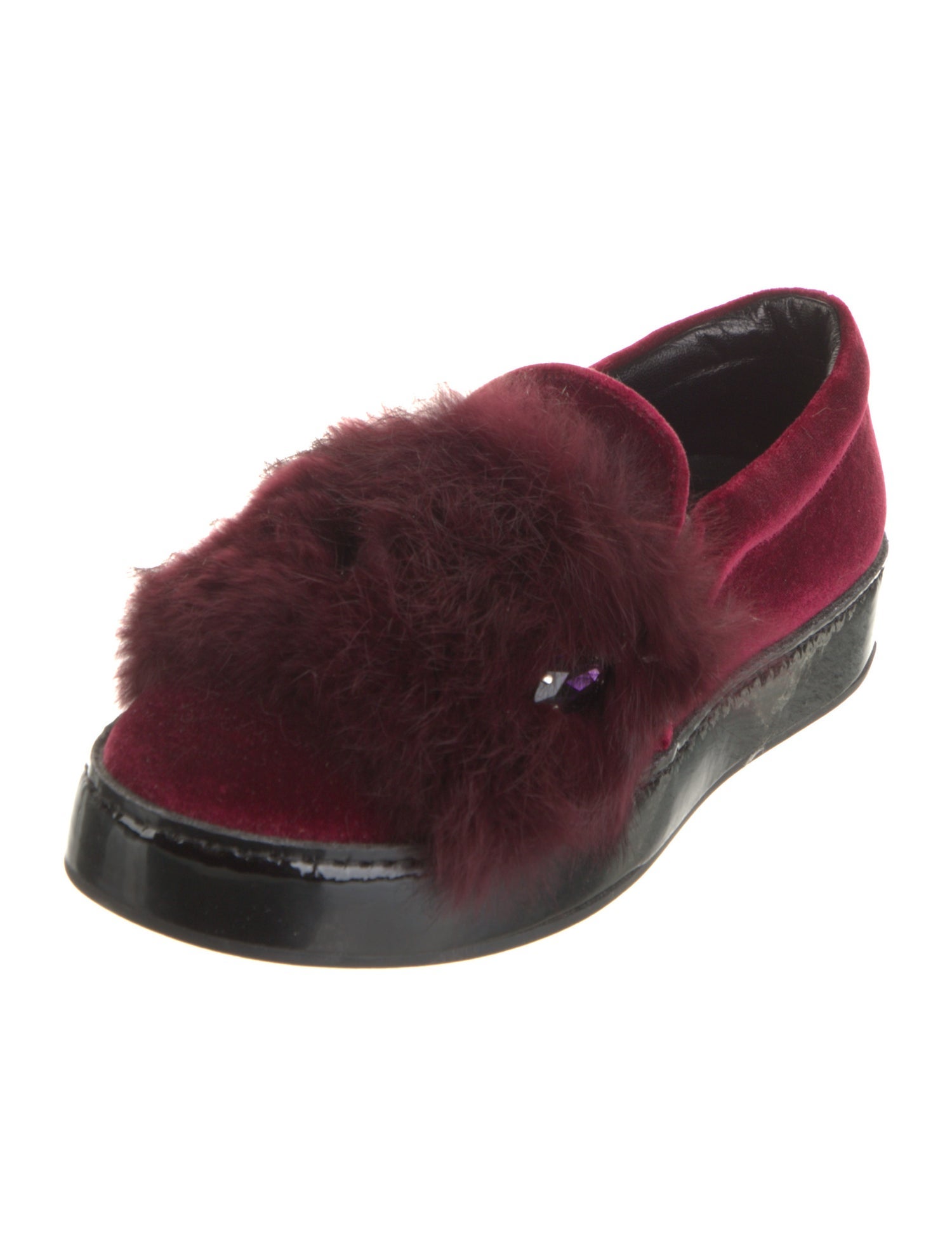 Barney's New York Velvet Printed Loafers