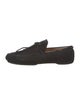 Barney's New York Suede Fringe Trim Accent Moccasins