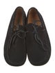 Barney's New York Suede Fringe Trim Accent Moccasins