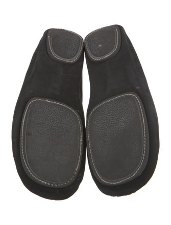 Barney's New York Suede Fringe Trim Accent Moccasins