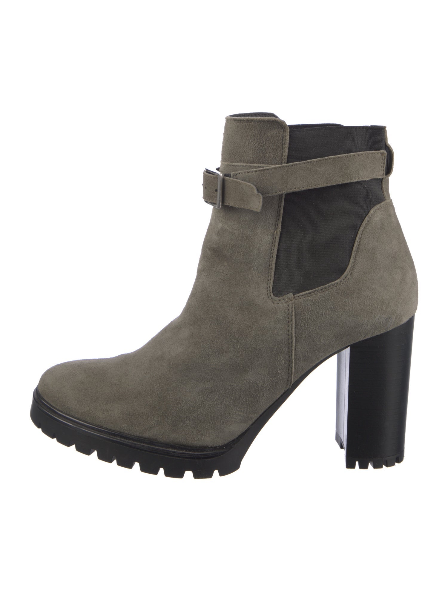 Barney's New York Suede Colorblock Pattern Chelsea Boots