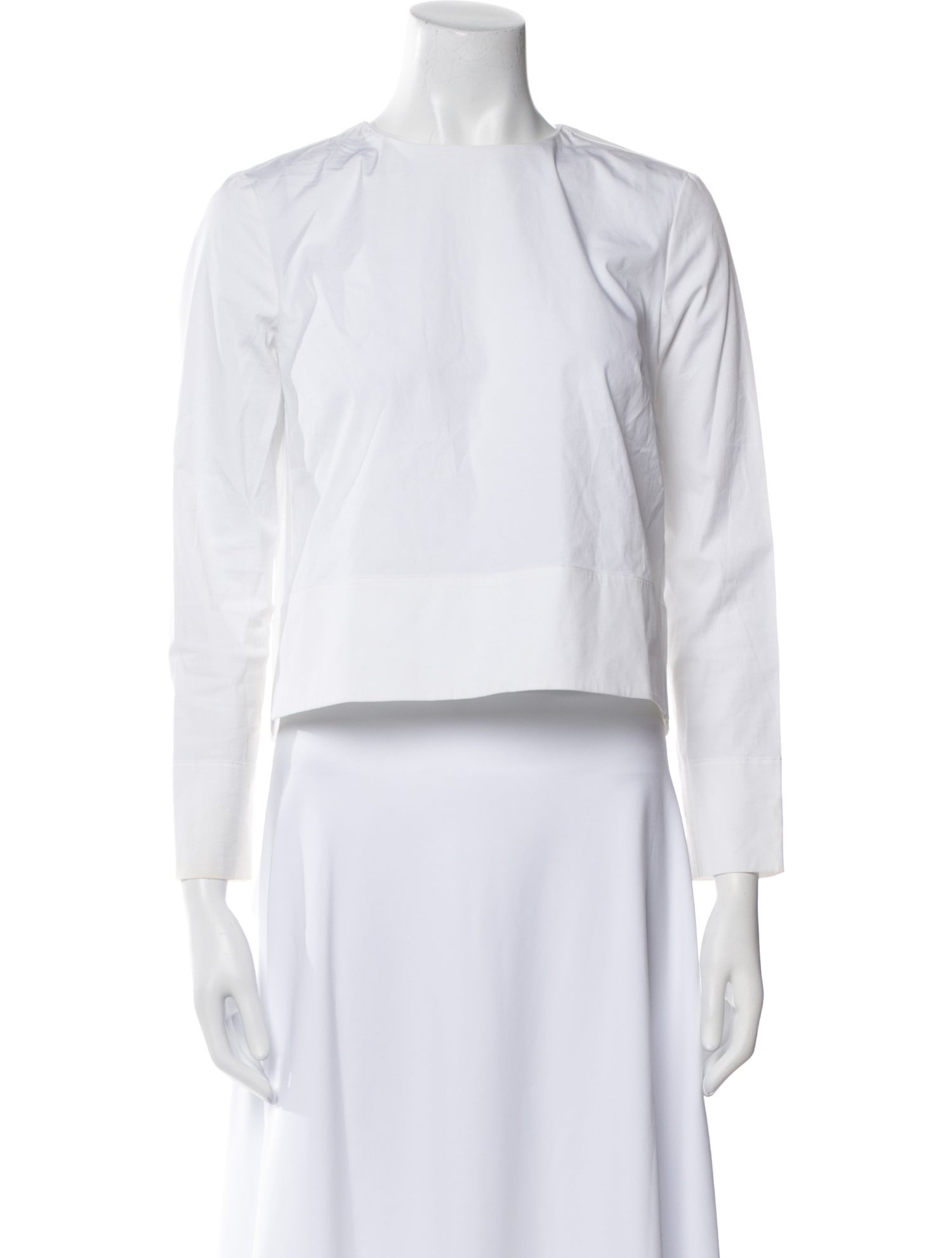 Barney's New York Crew Neck Three-Quarter Sleeve Crop Top