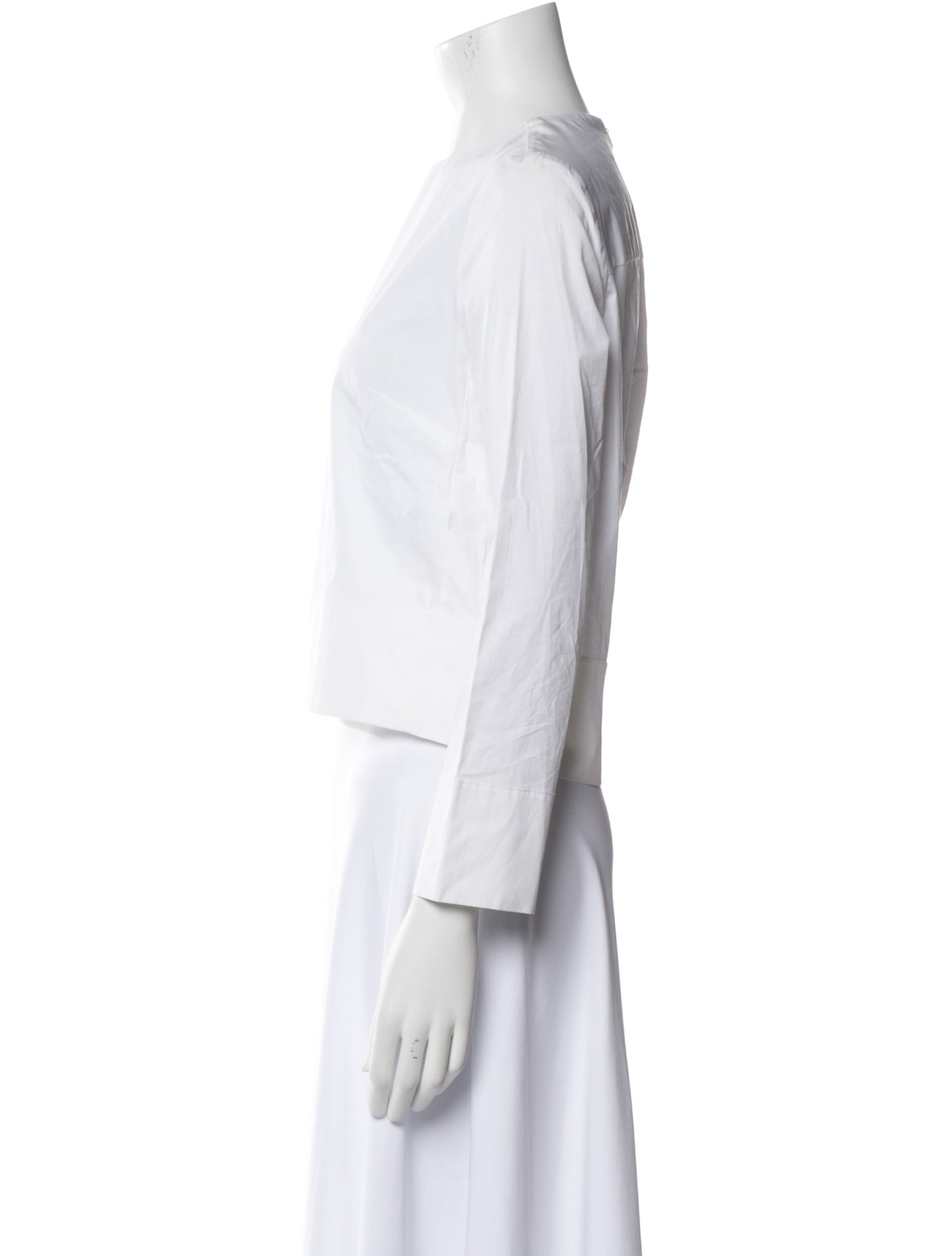 Barney's New York Crew Neck Three-Quarter Sleeve Crop Top