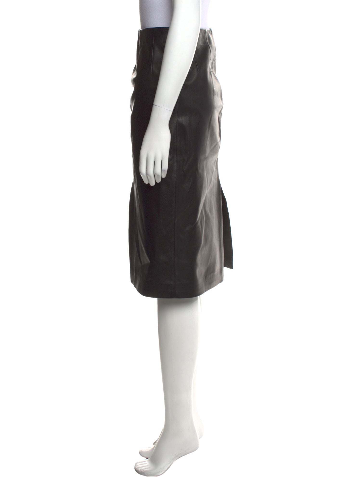 Barney's New York Leather Knee-Length Skirt