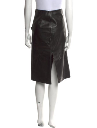 Barney's New York Leather Knee-Length Skirt