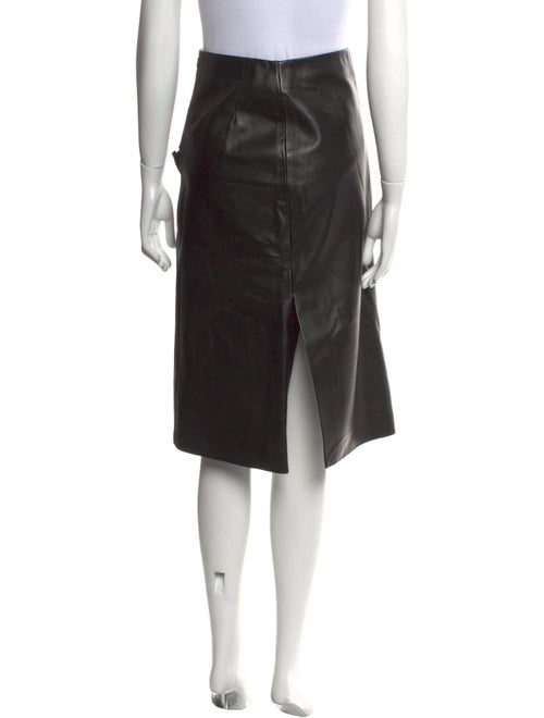 Barney's New York Leather Knee-Length Skirt