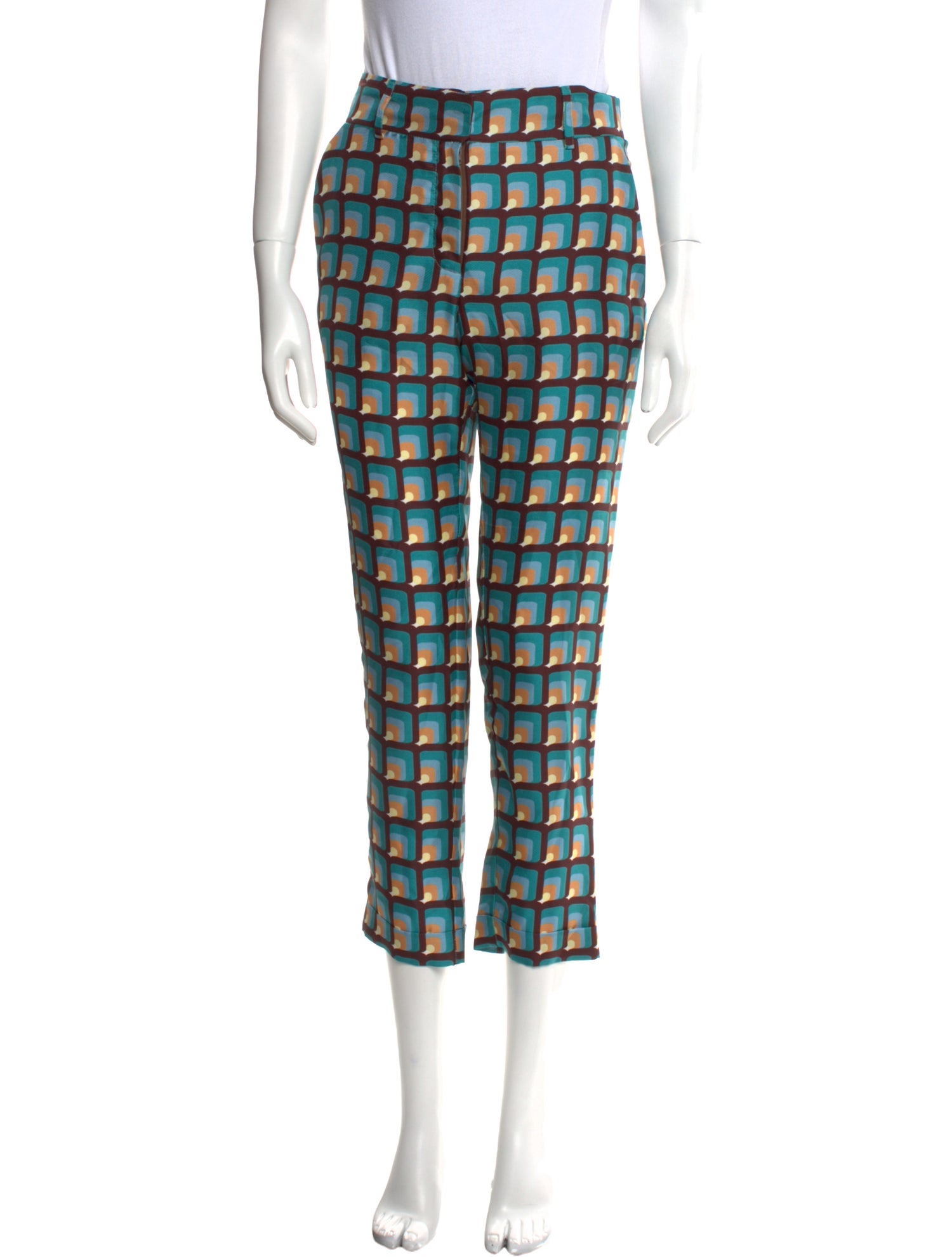 Barney's New York Silk Straight Leg Pants