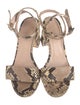 Barney's New York Leather Animal Print Sandals