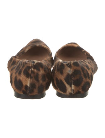 Barney's New York Ponyhair Animal Print Flats
