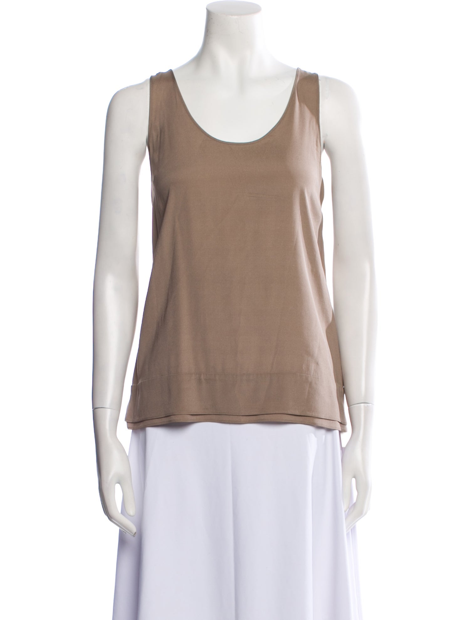 Barney's New York Silk Scoop Neck Top