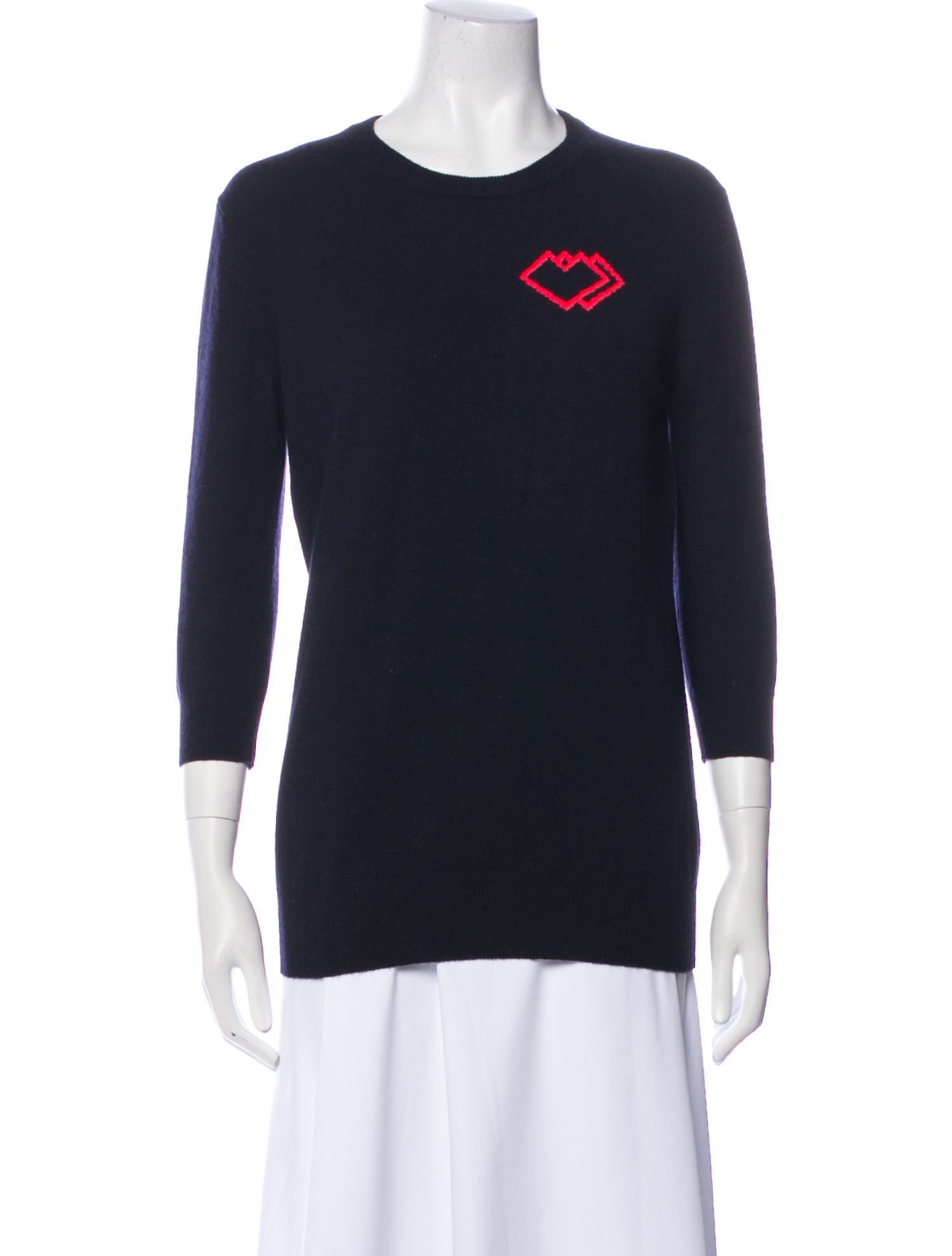 Barney's New York Cashmere Graphic Print Sweater